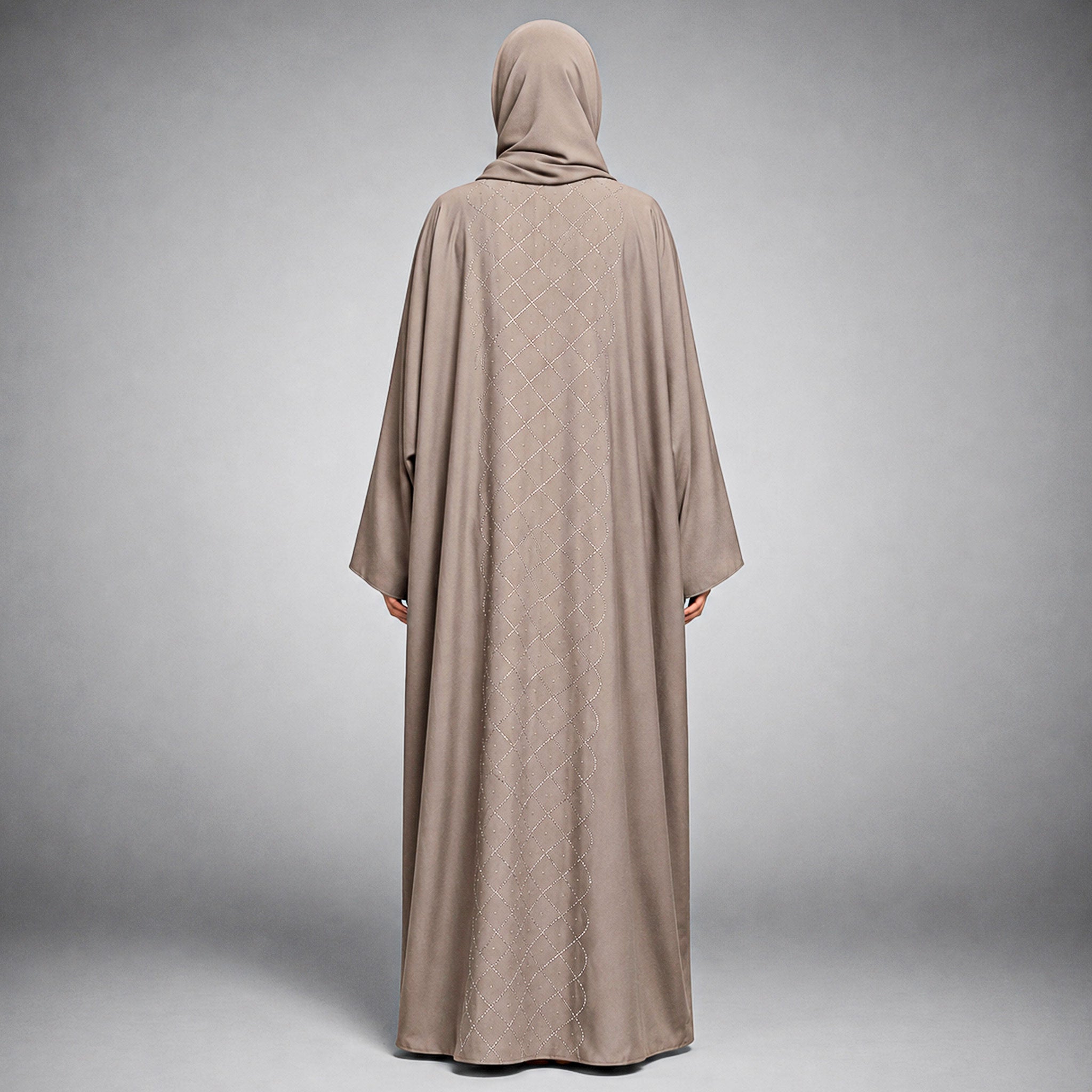 Fakihah Butterfly Abaya 2 Piece Set with Diamante Embellishments
