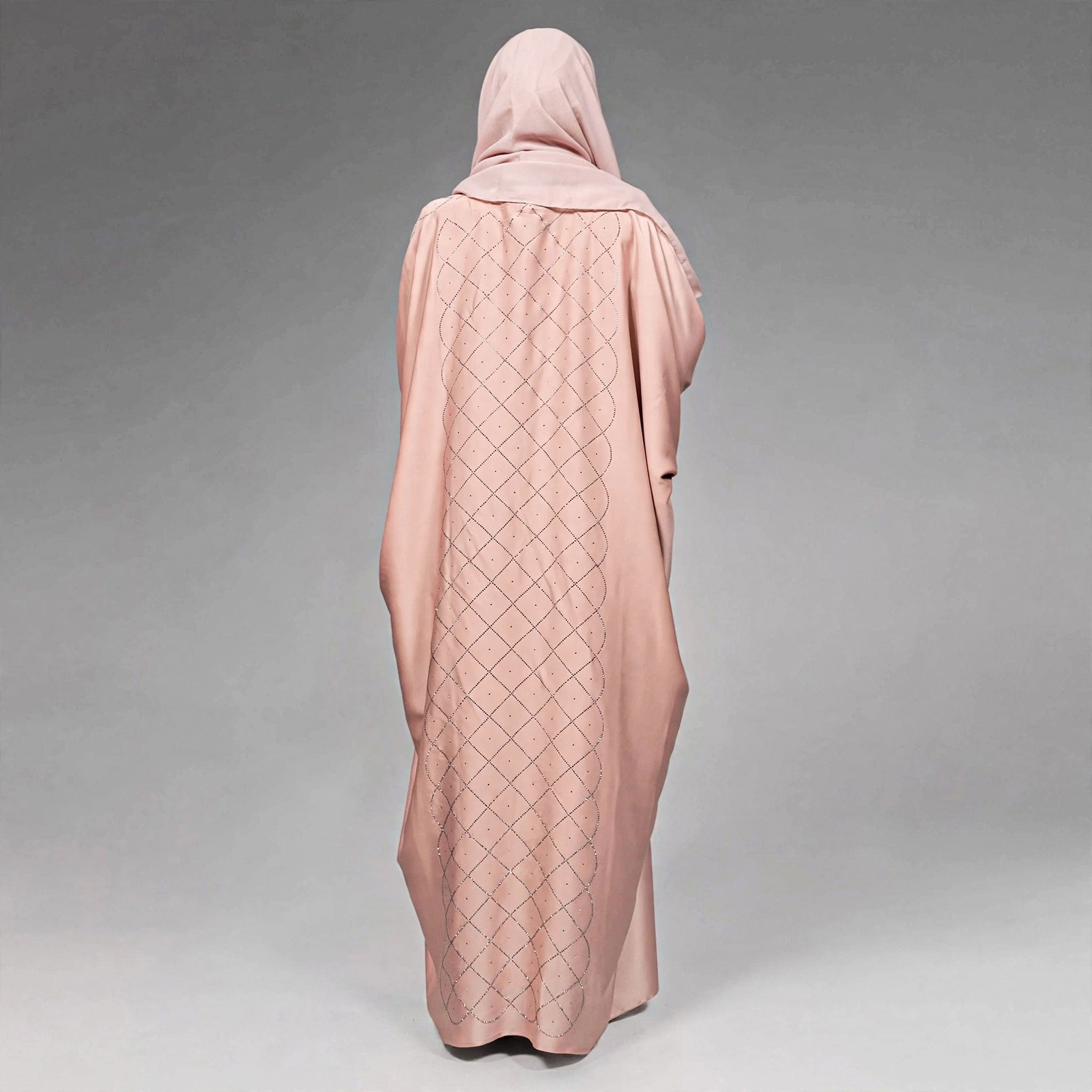 Fakihah Butterfly Abaya 2 Piece Set with Diamante Embellishments