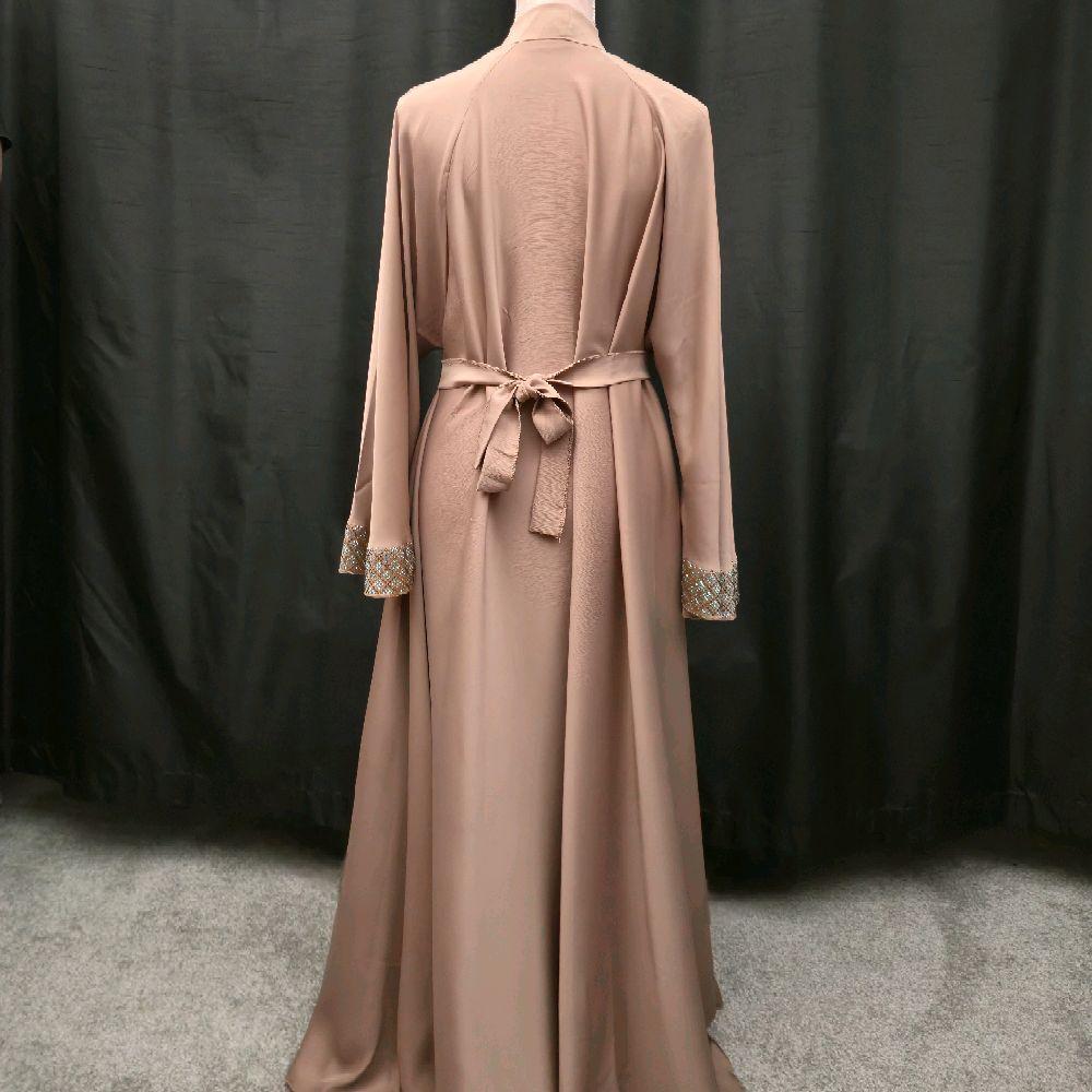 Amara Umbrella 3 Piece Abaya Set with Diamante Embellishments – Available in Teal & Gold Colors