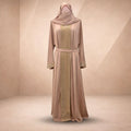 Amara Umbrella 3 Piece Abaya Set with Diamante Embellishments – Available in Teal & Gold Colors