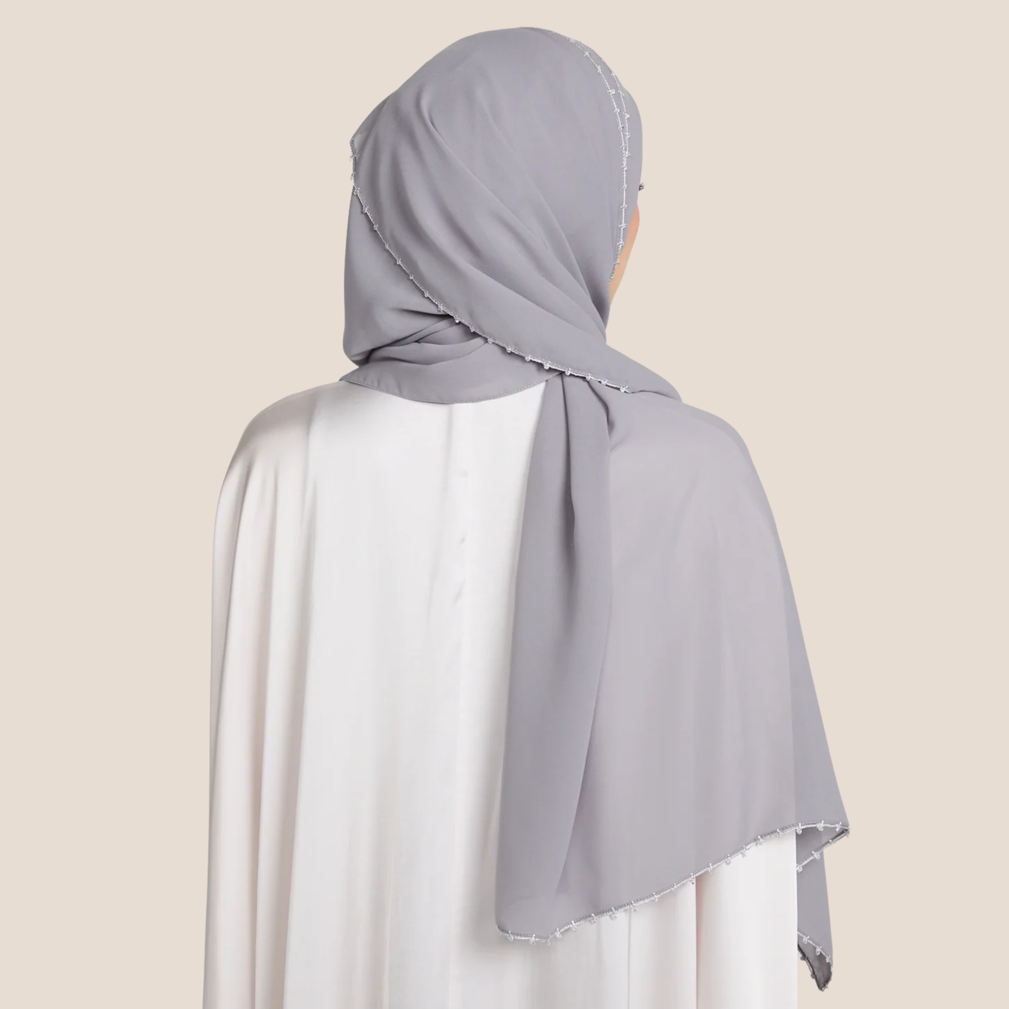 Luxury Georgette Hijab with Delicate Detailing – Available in 6 Colours